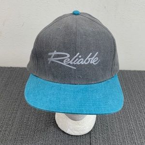 Reliable Snapback Hat Mens OSFA Gray Teal Baseball Cap R.C.C. 80330